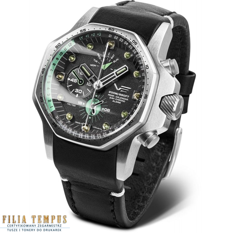 sportowy męski Zegarek Vostok Europe YM86-640A695 ATOMIC Age Oppenheimer Line Multifunction Limited Edition na pasku