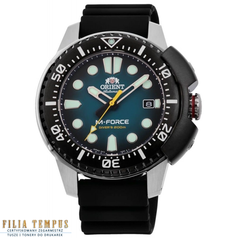 sportowy męski Zegarek Orient M-Force Automatic RA-AC0L04L00B na pasku