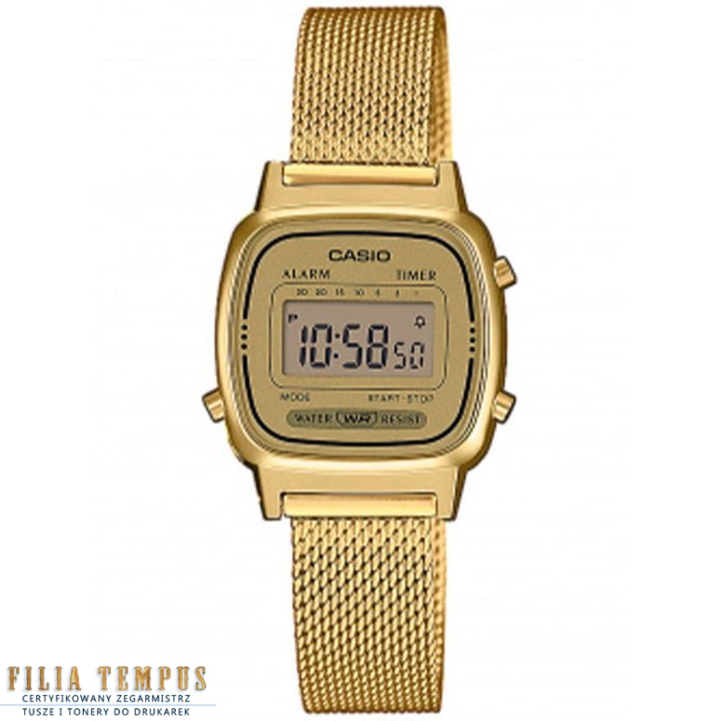 casual damski Zegarek Casio Vintage LA670WEMY-9EF Mini bransolecie stalowej