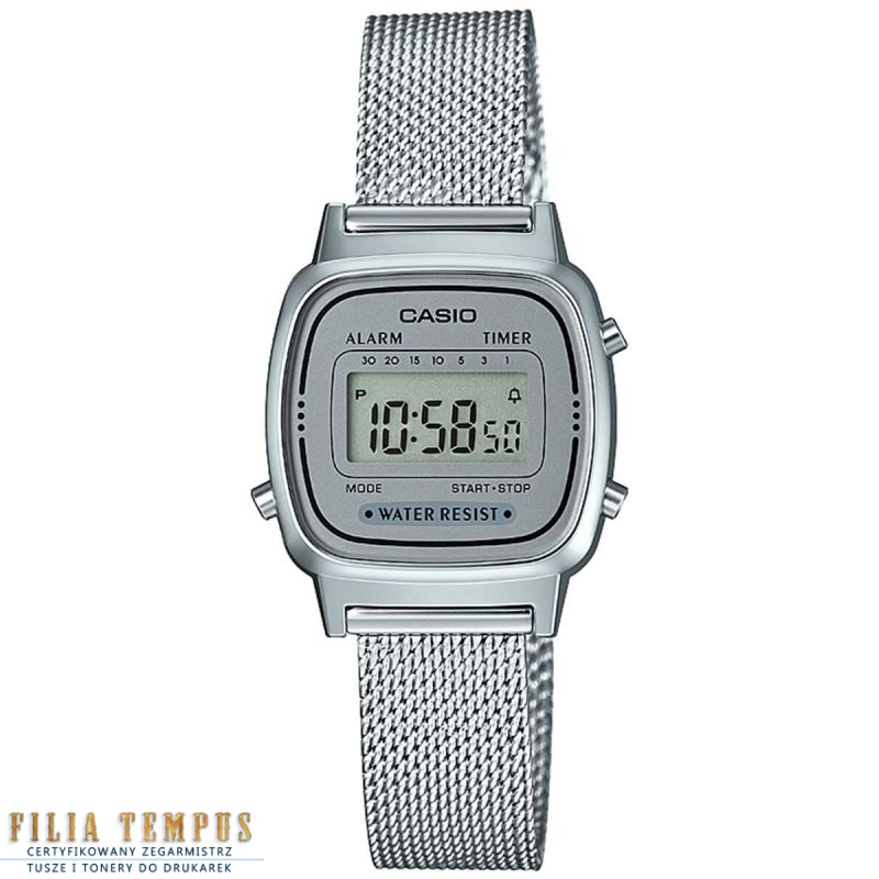 casual damski Zegarek Casio Vintage LA670WEM-7EF Mini bransolecie stalowej