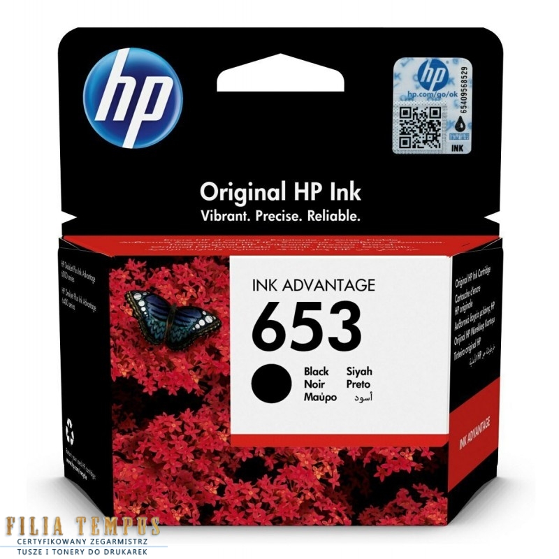 HP 653 czarny (3YM75AE) oryginalny - Tusze HP