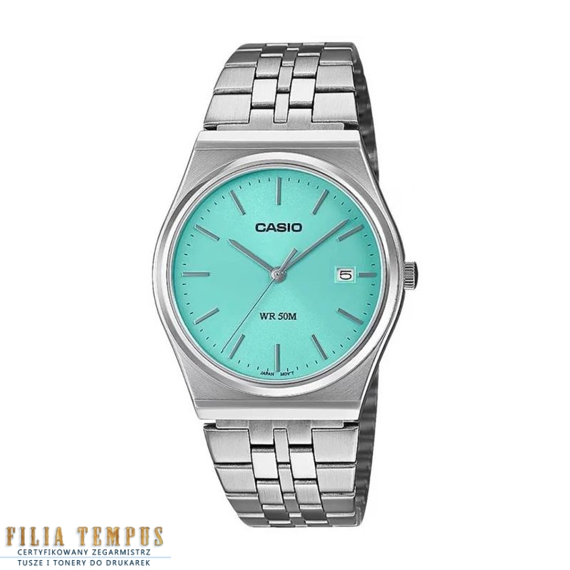 Zegarek Casio MTP-B145D-4AVEF Tiffany Blue 35mm - Zegarki CASIO