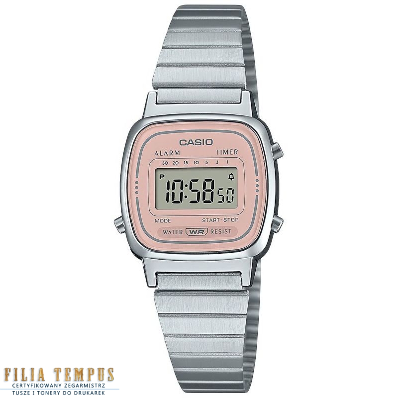 casual damski Zegarek Casio Vintage LA670WEA-4A2EF Mini bransolecie stalowej