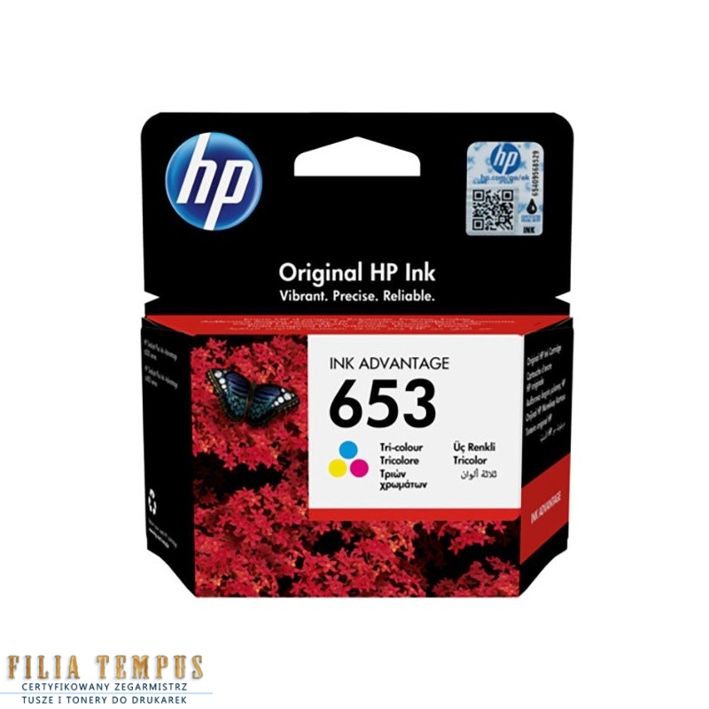 HP 653 trójkolorowy (3YM74AE) oryginalny - Tusze HP