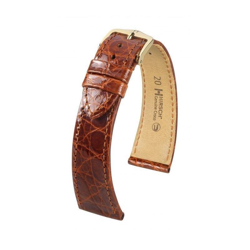 Pasek HIRSCH Genuine Croco M 18900870-1-13 ze skóry krokodyla 13 mm - Paski HIRSCH