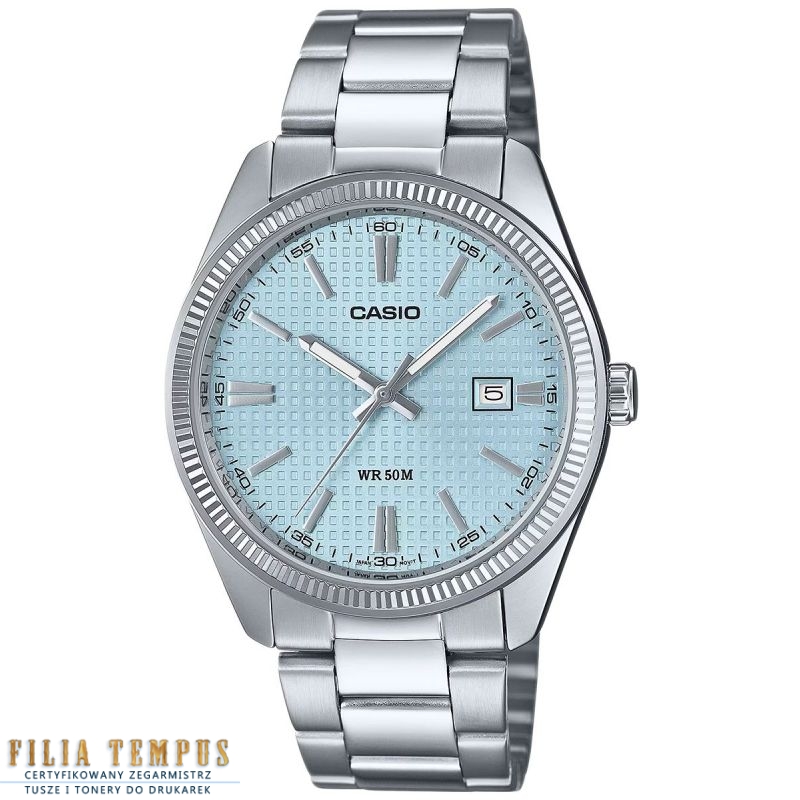 Zegarek Casio MTP-1302PE-2AVEF Ice Blue Classic 38mm - Zegarki CASIO